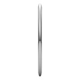 14K White Gold Half Round Wedding Band, 1 mm Wide