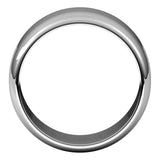 Platinum Half Round Wedding Band, 10 mm Wide