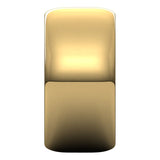 10K Yellow Gold Half Round Wedding Band, 10 mm Wide