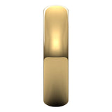 10K Yellow Gold Half Round Wedding Band, 5 mm Wide
