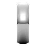 Palladium Half Round Wedding Band, 6 mm Wide