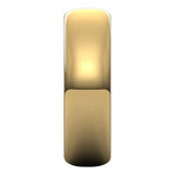 10K Yellow Gold Half Round Wedding Band, 6 mm Wide
