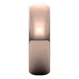 10K Rose Gold Half Round Wedding Band, 6 mm Wide