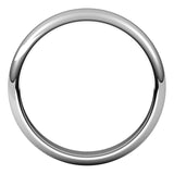 Sterling Silver Half Round Wedding Band, 4 mm Wide