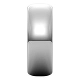 Palladium Half Round Wedding Band, 7 mm Wide