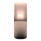 10K Rose Gold Half Round Wedding Band, 7 mm Wide