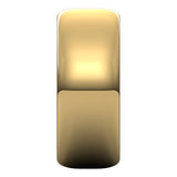 14K Yellow Gold Half Round Wedding Band, 8 mm Wide