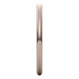 18K Rose Gold Half Round Light Wedding Band, 1.5 mm Wide