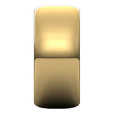 18K Yellow Gold Half Round Wedding Band, 9 mm Wide