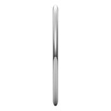14K White Gold Half Round Light Wedding Band, 1 mm Wide