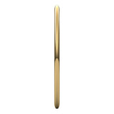 14K Yellow Gold Half Round Light Wedding Band, 1 mm Wide