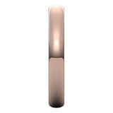 14K Rose Gold Half Round Light Wedding Band, 3 mm Wide