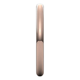 14K Rose Gold Half Round Light Wedding Band, 2 mm Wide