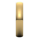 14K Yellow Gold Half Round Light Wedding Band, 4 mm Wide