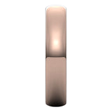 10K Rose Gold Half Round Light Wedding Band, 4 mm Wide