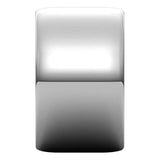 Sterling Silver Half Round Light Wedding Band, 12 mm Wide