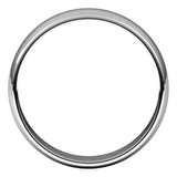 10K White Gold Half Round Light Wedding Band, 5 mm Wide