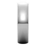 10K White Gold Half Round Light Wedding Band, 5 mm Wide