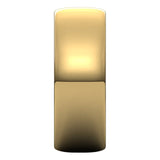 10K Yellow Gold Half Round Light Wedding Band, 7 mm Wide
