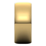 10K Yellow Gold Half Round Light Wedding Band, 8 mm Wide