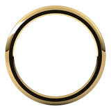 18K Yellow Gold Domed Comfort Fit Wedding Band, 1.5 mm Wide