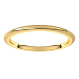 18K Yellow Gold Domed Comfort Fit Wedding Band, 1.5 mm Wide