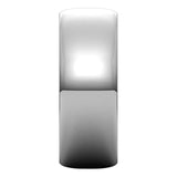 14K White Gold Half Round Ultra-Light Wedding Band, 7 mm Wide