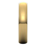 14K Yellow Gold Half Round Ultra-Light Wedding Band, 4 mm Wide