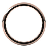 14K Rose Gold Domed Comfort Fit Wedding Band, 1 mm Wide
