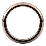18K Rose Gold Domed Comfort Fit Wedding Band, 3 mm Wide