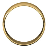 10K Yellow Gold Half Round Ultra-Light Wedding Band, 8 mm Wide