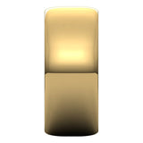 14K Yellow Gold Half Round Ultra-Light Wedding Band, 8 mm Wide