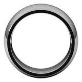 14K White Gold Domed Comfort Fit Wedding Band, 10 mm Wide