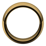18K Yellow Gold Domed Comfort Fit Wedding Band, 10 mm Wide