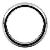 10K White Gold Domed Comfort Fit Wedding Band, 4 mm Wide