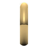 14K Yellow Gold Domed Comfort Fit Wedding Band, 4 mm Wide