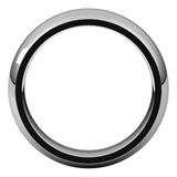 Sterling Silver Domed Comfort Fit Wedding Band, 6 mm Wide