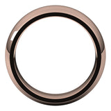 14K Rose Gold Domed Comfort Fit Wedding Band, 7 mm Wide