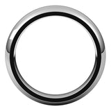 10K White Gold Domed Comfort Fit Wedding Band, 5 mm Wide