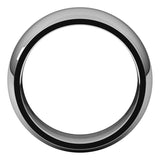 10K White Gold Domed Comfort Fit Wedding Band, 9 mm Wide