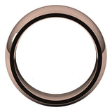 10K Rose Gold Domed Comfort Fit Wedding Band, 9 mm Wide