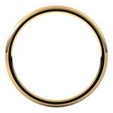 14K Yellow Gold Domed Light Comfort Fit Wedding Band, 1 mm Wide