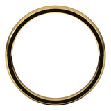 10K Yellow Gold Domed Light Comfort Fit Wedding Band, 3 mm Wide