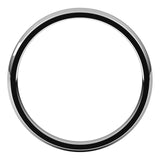 18K White Gold Domed Light Comfort Fit Wedding Band, 2.5 mm Wide