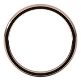 14K Rose Gold Domed Light Comfort Fit Wedding Band, 2.5 mm Wide