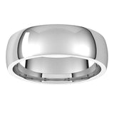 Sterling Silver Domed Light Comfort Fit Wedding Band, 5 mm Wide