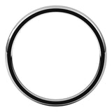 10K White Gold Domed Light Comfort Fit Wedding Band, 2 mm Wide