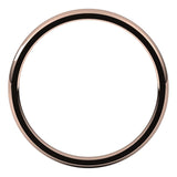 14K Rose Gold Domed Light Comfort Fit Wedding Band, 2 mm Wide