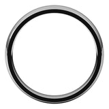 Palladium Domed Light Comfort Fit Wedding Band, 4 mm Wide