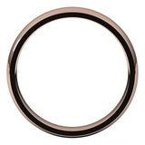 14K Rose Gold Domed Light Comfort Fit Wedding Band, 4 mm Wide